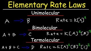 Elementary Rate Laws  Unimolecular Bimolecular and Termolecular Reactions  Chemical Kinetics [upl. by Lon]