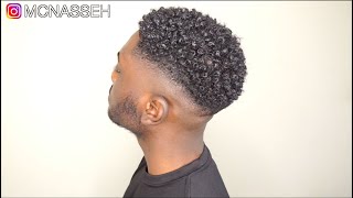 MENS NATURAL CURLY HAIR ROUTINE  KINKY TO CURLY [upl. by Eimaraj]