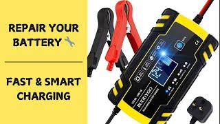 BUDDYGO Car Battery charger with pulse repair 12V and 24V  Review [upl. by Yanaj13]