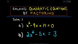 ❖ Solving Quadratic Equations by Factoring  Basic Examples ❖ [upl. by Craner]