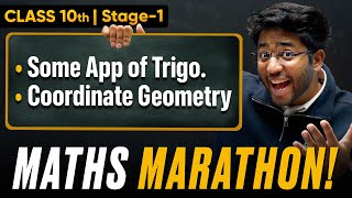 Class 10th Maths Maha Marathon  Some App of Trigonometry amp Coord Geometry 🔥  Shobhit Nirwan [upl. by Vashtia]