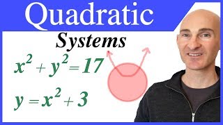 Solving Quadratic Systems Substitution amp Elimination [upl. by Eelnodnarb715]