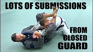 JiuJitsu Submissions  Lots of Closed Guard Submissions [upl. by Assilana]