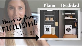 Como hacer planos de casas CON WORD ¡En 15 MINUTOS [upl. by Adnamor909]