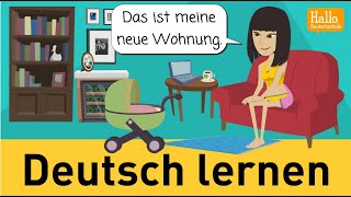 Deutsch lernen mit Dialogen  Lektion 15  Wie gefällt dir deine Wohnung  Aussprache quothquot [upl. by Spooner947]