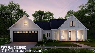 Under 2000 Sq Ft  Country Cottage House Plan 51829HZ Virtual Walkthrough  ADHousePlans [upl. by Adnanref492]