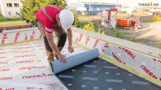 Two layers of Thermno PIR boards on an extensive green roof  Installation instructions [upl. by Enirroc]