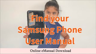 How to find Samsung User manual of your Phone  Samsung eManual Download PDF Online [upl. by Ydorb]