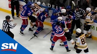 Brad Marchand Picks A Fight And Tempers Flare Between Bruins amp Rangers [upl. by Nive]