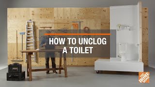 How to Unclog a Toilet  The Home Depot [upl. by Nalyorf]