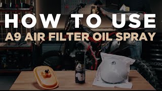 How to use A9 Air Filter Oil Spray [upl. by Rory131]