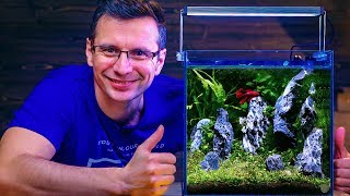 BETTA FISH TANK SETUP  NONCO2 AQUASCAPE WITH BUILTIN FILTER [upl. by Nhepets]