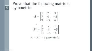 How to Prove a Matrix is Symmetric [upl. by Chernow]