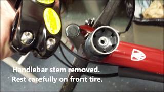 Bicycle Stem Riser Installation  How to raise handlebars [upl. by Qifar]