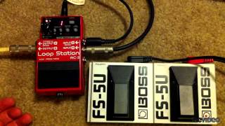 BOSS RC3 Using Foot Switches [upl. by Eyram]