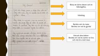 Träna att skriva på svenska brev till en vän Sfi C Writing exercise in Swedish letter [upl. by Konstantine]