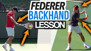 Roger Federer  One Handed Backhand Swing Analysis [upl. by Udella]