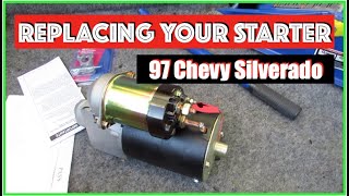 Replacing a Starter 97 Chevy Silverado [upl. by Novelc]