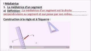 Niveau 5ème  DR1  Rappel sur la médiatrice dun segment [upl. by Malissa299]