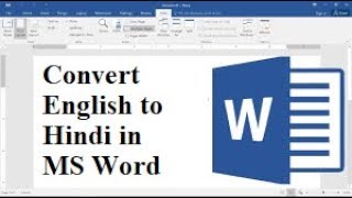 Convert English to Hindi in MS Word [upl. by Laersi302]