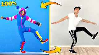 FORTNITE DANCES IN REAL LIFE amp THIS GUY DOES IT IN 100 SYNC Fortnite Dances in Real Life [upl. by Terry494]