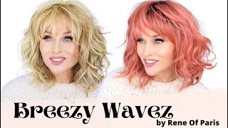 Rene Of Paris BREEZY WAVEZ Wig Review  Discuss BANGS  FUN amp BUDGET FRIENDLY  MUST see STYLING [upl. by Dloraj737]