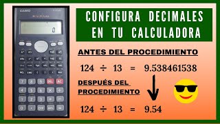 Cómo configurar decimales en calculadora Casio  Fix  fx82MS [upl. by Urbannal787]