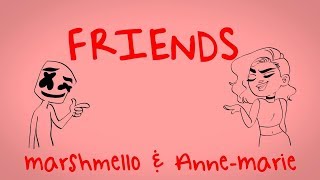 Friends Clean Lyrics Anne Marie and Marshmello [upl. by Krissie]