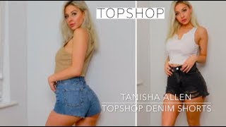 DENIM TOPSHOP BOOTY Haul  TOPSHOP Denim Shorts Try On 2019 [upl. by Onitselec]