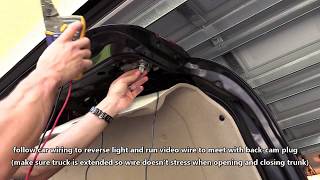 HOW TO INSTALL CAR BACKUP CAMERA  WIRE REAR VIEW CAM TO TAIL LIGHT [upl. by Osmund57]