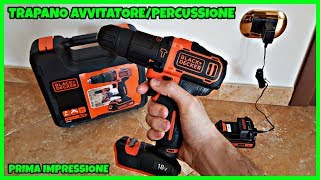 Trapano avvitatorepercussione a batteria  Black Decker BDCHD18K QW [upl. by Nurse488]