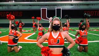 Its all about THE U  University of Miami Cheerleaders 2020 [upl. by Ennairb692]