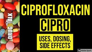 Ciprofloxacin Cipro  Uses Dosing Side Effects [upl. by Jerold]