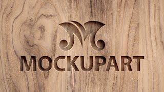 How to make a Wooden engraved logo Mockup Photoshop Mockup Tutorial [upl. by Vivi]