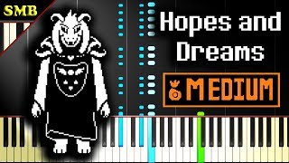 UNDERTALE  HOPES AND DREAMS  Piano Tutorial [upl. by Kristofor112]