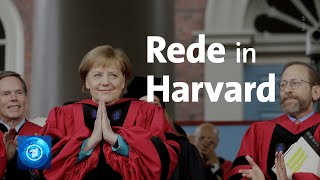 Merkel spricht vor HarvardStudierenden [upl. by Aneliram]