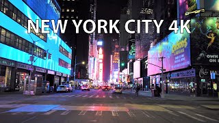 New York City 4K  Night Drive [upl. by Dahsraf]