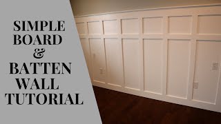 SIMPLE DIY BOARD AND BATTEN WALL TUTORIAL [upl. by Balmuth]