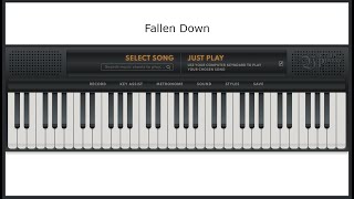 Virtual Piano  Fallen Down [upl. by Noryahs734]