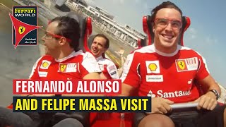 Fernando Alonso and Felipe Massa I Ferrari World Yas Island Abu Dhabi [upl. by Holds]