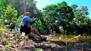 Pesca Y Cocina con anzuelo y lombrices recorriendo el rio [upl. by Jariah242]