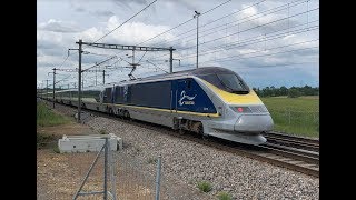 High speed trains  Eurostar TGV InOui OUIGO in France [upl. by Aryajay]