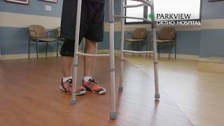 Using a Walker Gait with Walker – WeightBearing as Tolerated [upl. by Hurless]