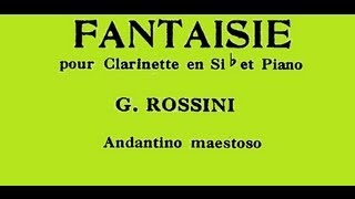 Rossini Fantaisie pour clarinette et piano  Sergio Delmastro clarinet amp Riccardo Caramella piano [upl. by Llehsam]