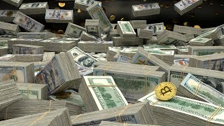 BILLIONS in HUNDRED DOLLARS amp BITCOINS  Wealth Visualization Manifestation Abundance HD [upl. by Annirtak]