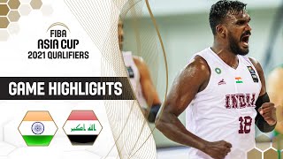 India  Iraq  Highlights  FIBA Asia Cup 2021 Qualifiers [upl. by Ardnaik]