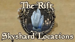 ESO The Rift All Skyshard Locations updated for Tamriel Unlimited [upl. by Redep599]