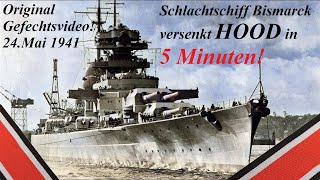 Schlachtschiff Bismarck versenkt Schlachtschiff HOOD in 5 Minuten  24Mai 1941  Dokumentation [upl. by Hploda]