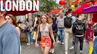 London  City Tour 2022  Walking The Street of West End London  Central London Walk 4K HDR [upl. by Pansir253]