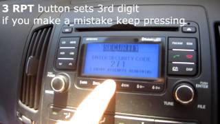 Setting the Radio code on a Hyundai I30 [upl. by Bushore]